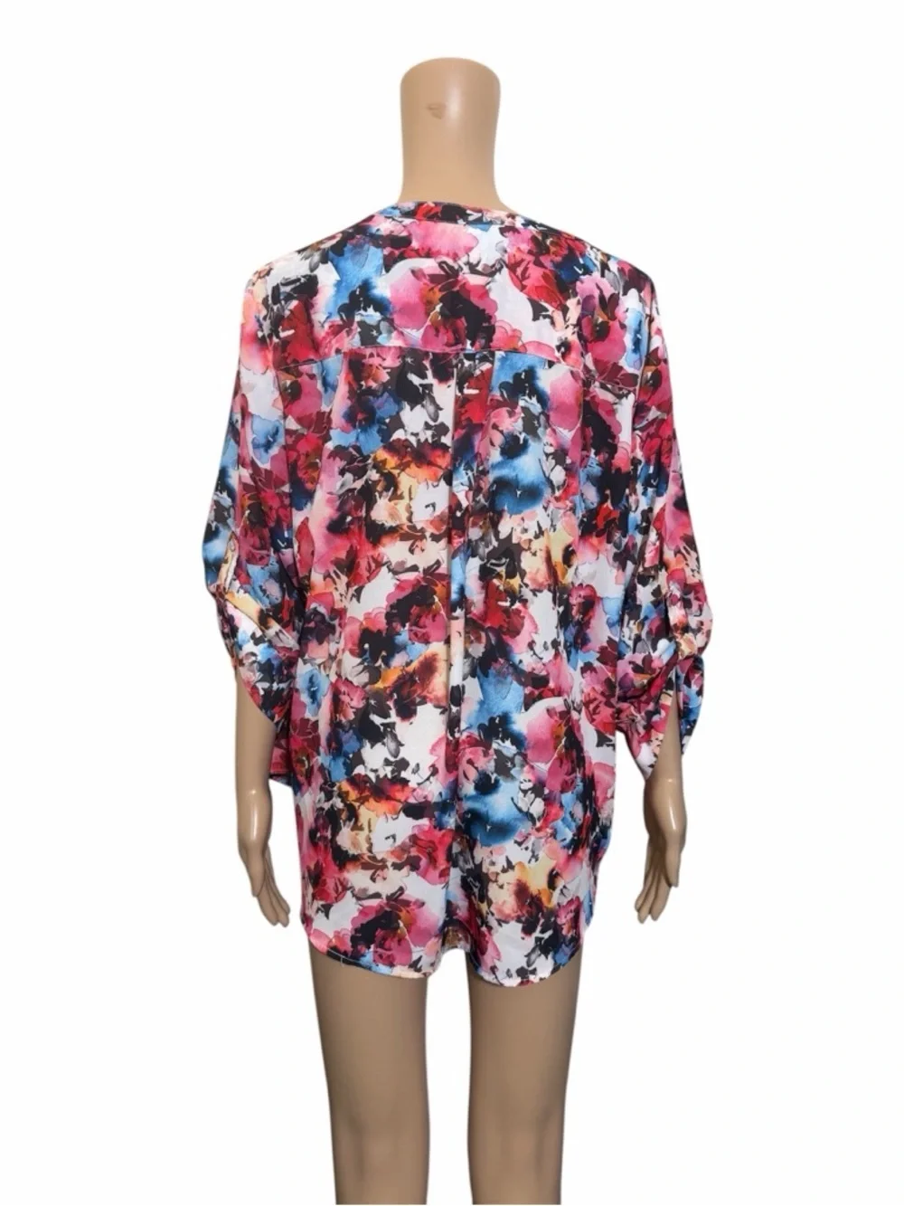 torrid Harper Floral  Watercolor V-Neck multicolor top